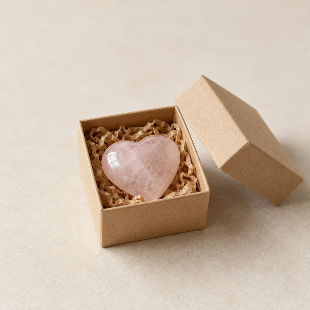 Grenat rouge poli sur un support minéral beige clair