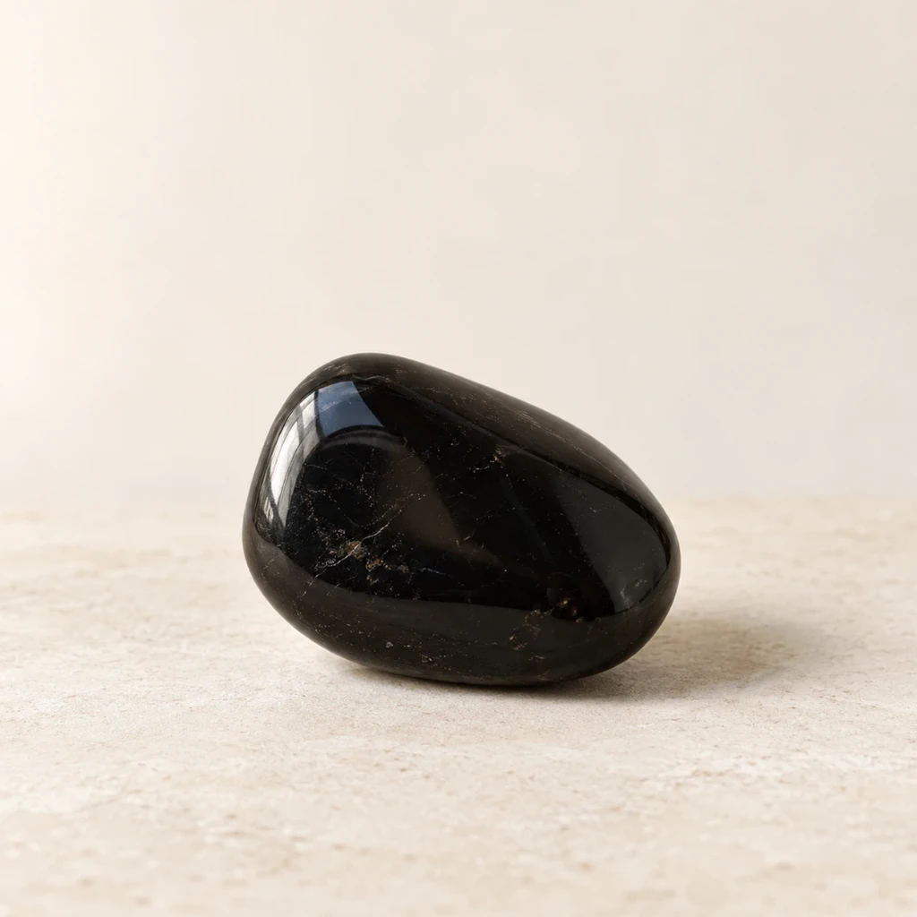Onyx poli aux bandes noires et blanches sur lin naturel