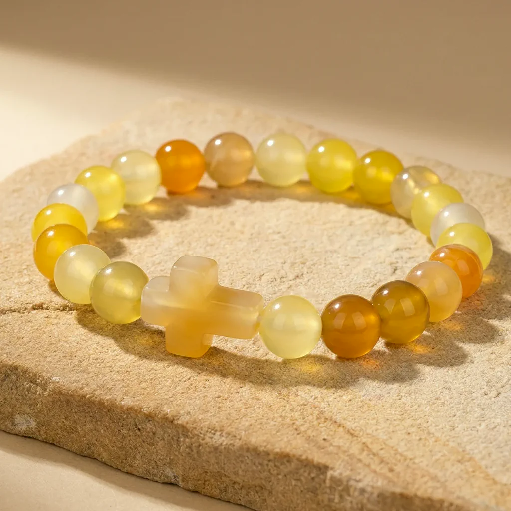 Bracelet perlé en citrine — État d'Âme