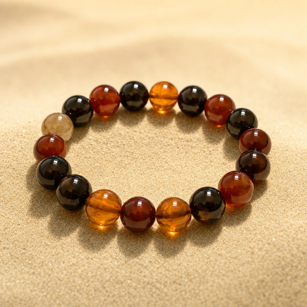 Bracelet en agate café naturelle — État d'Âme