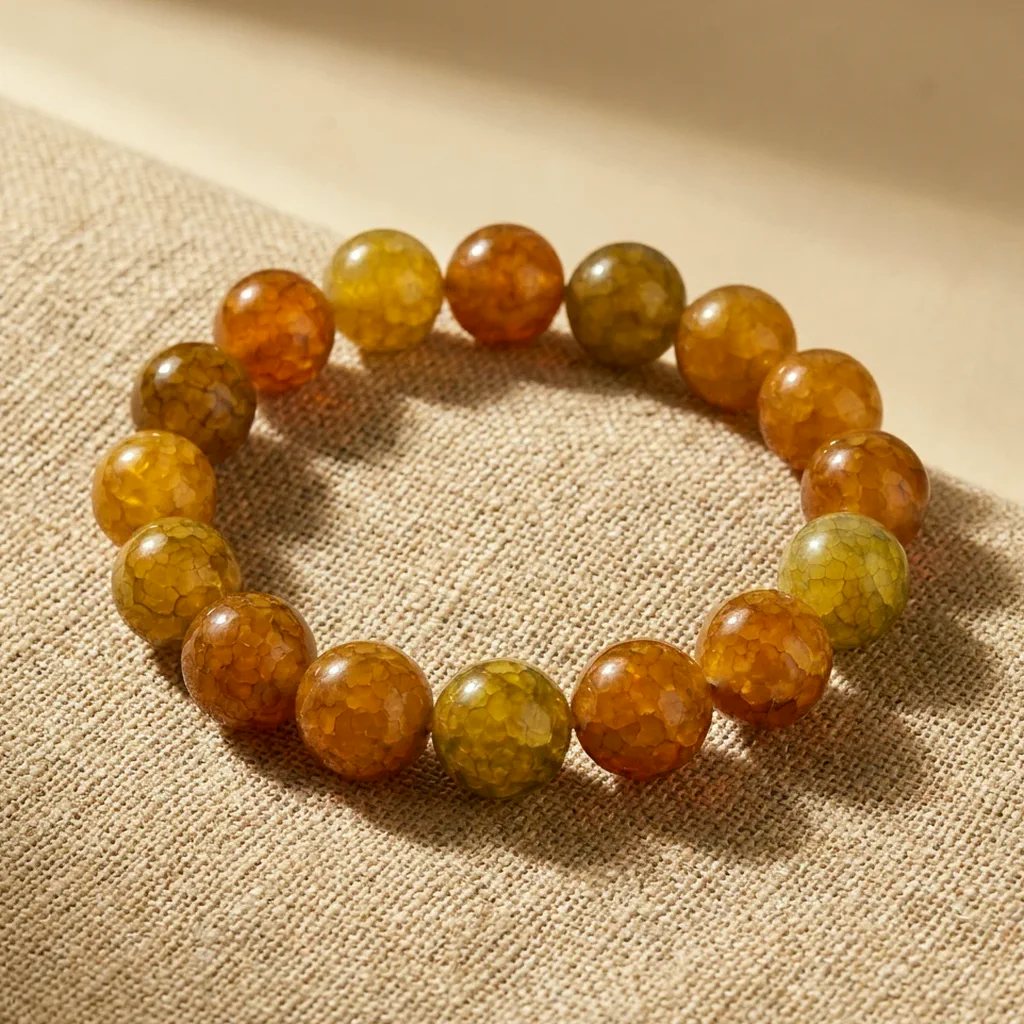 Bracelet en agate brune écaillée dragon — État d'Âme