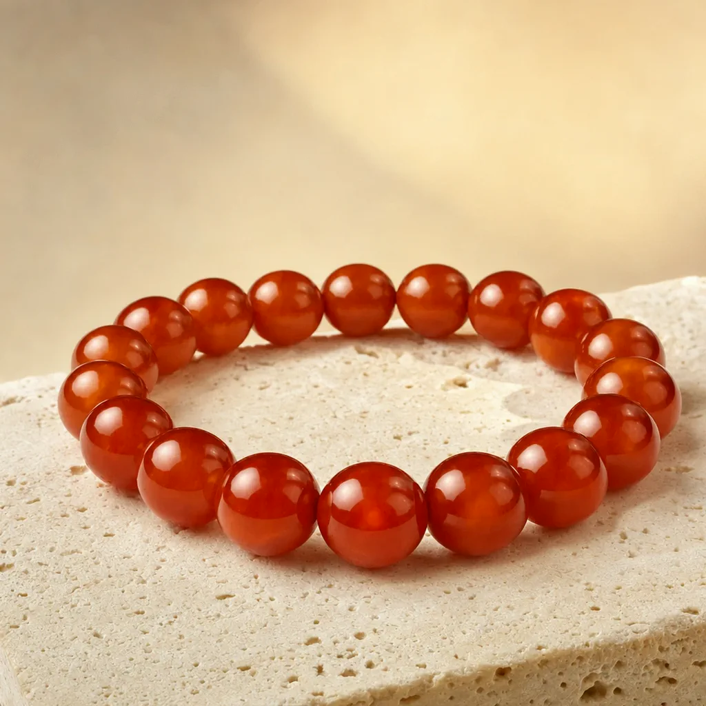 Bracelet en agate rouge du sud — État d'Âme
