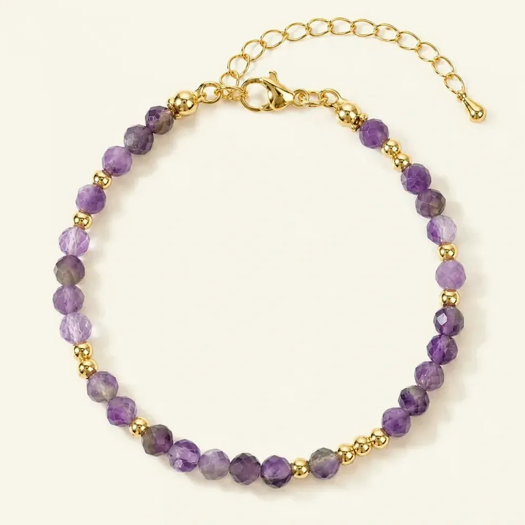Bracelet fin ajustable en pierres facettées 2 mm — État d'Âme