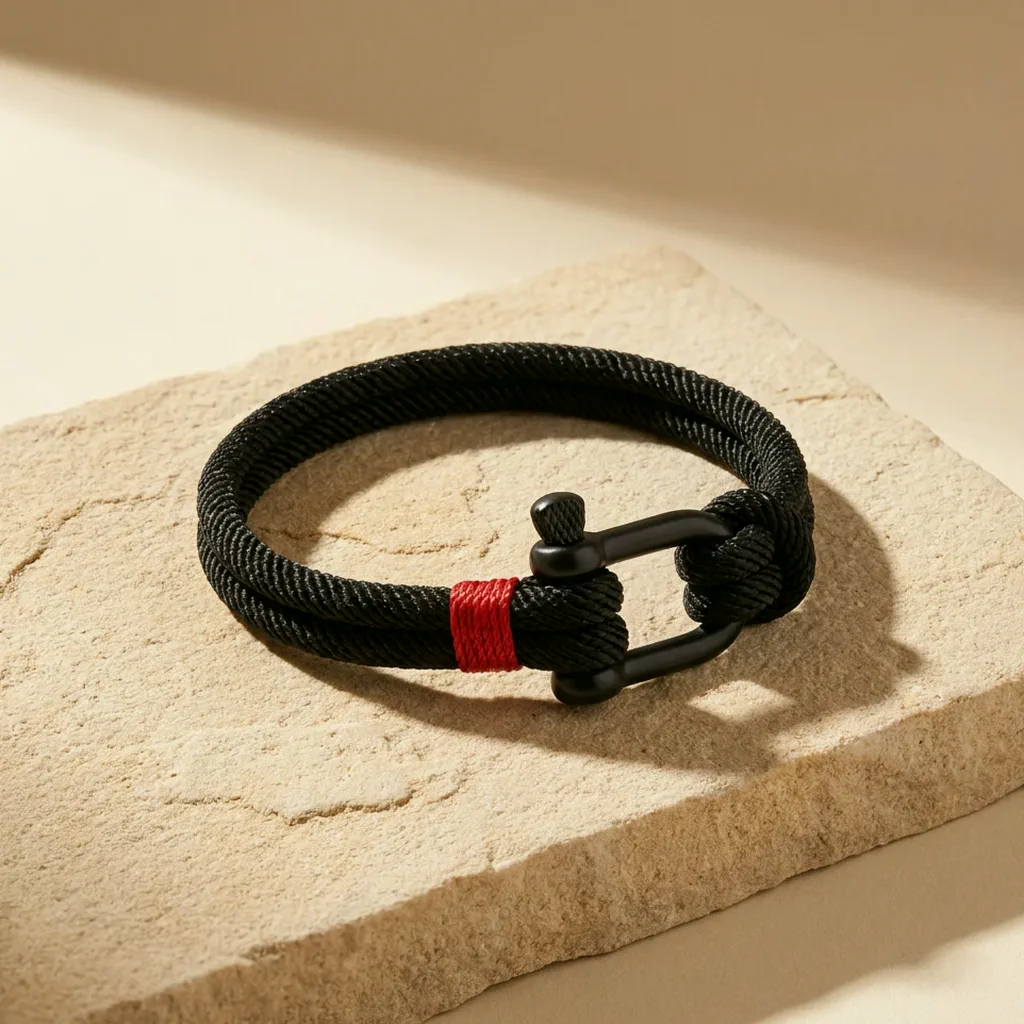 Bracelet marin — Abysse Noir — État d'Âme