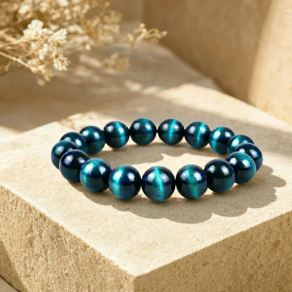 Bracelet en œil de tigre lapis lazuli — État d'Âme