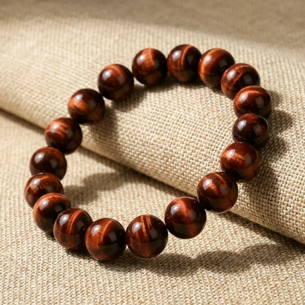 Bracelet en œil de tigre rouge — État d'Âme
