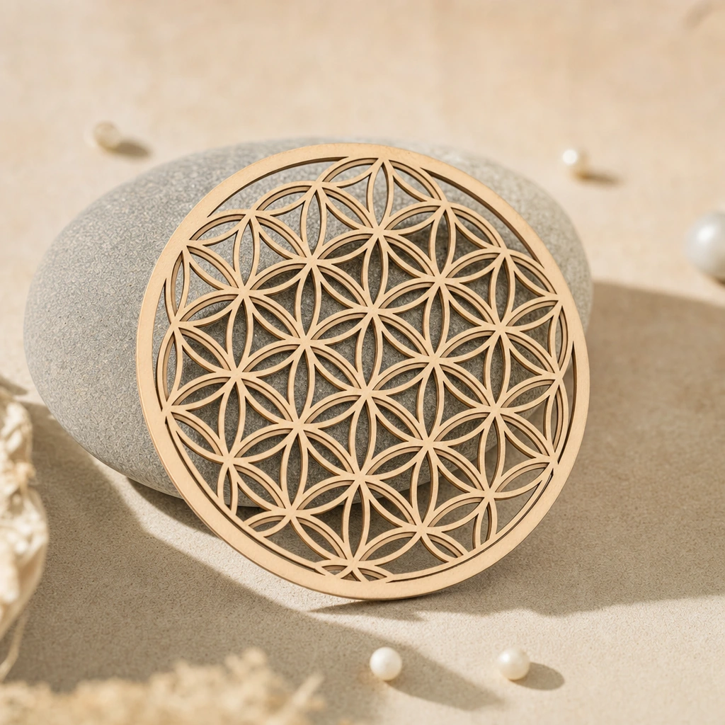 Bijou — Fleur éternelle de Vie en Bois Naturel — État d’Âme
