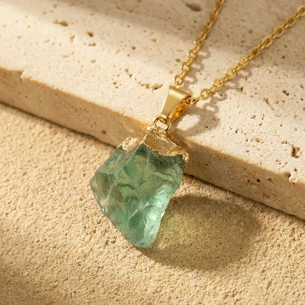 Collier en fluorite verte — État d'Âme