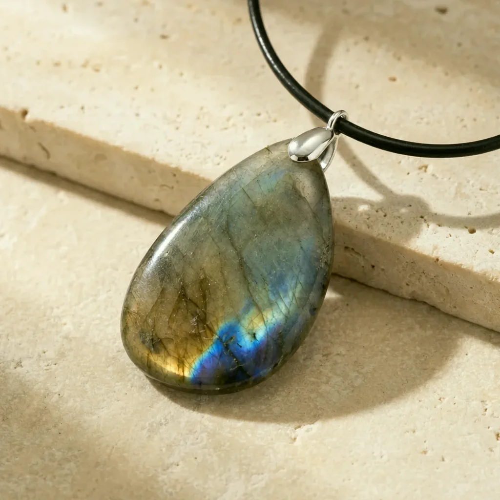 Collier en labradorite — Goutte — État d'Âme