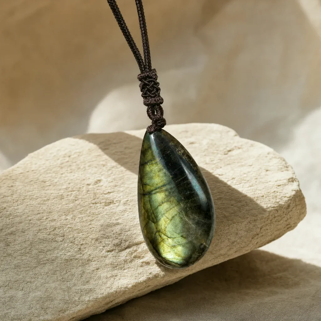 Collier en labradorite — Goutte Cordon — État d'Âme
