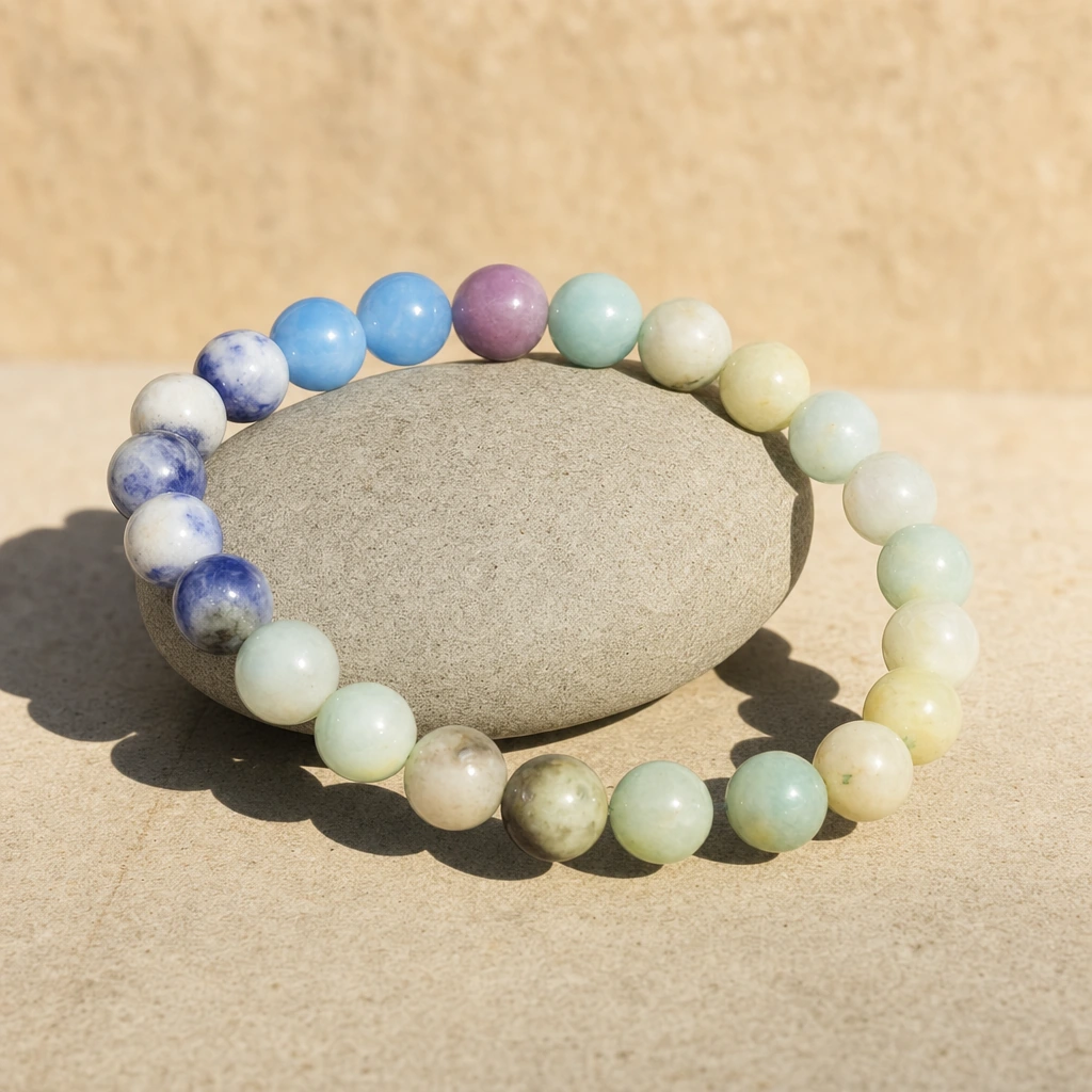 Bracelet en amazonite · sodalite · améthyste — Uranus — État d'Âme